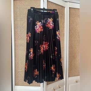 Anthropologie Pleated Velvet Skirt